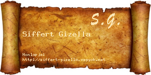Siffert Gizella névjegykártya